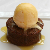 Steamed Gingerbread Pudding with Bourbon Sauce