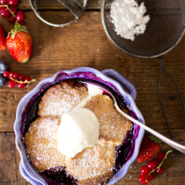 Mixed Berry Cobbler with Buttermilk Pastry
