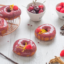 Mulled Wine Glazed Doughnuts for Christmas in July