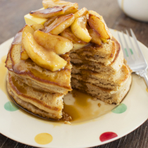 Cider Pancakes with Apples and Cider Salted Caramel
