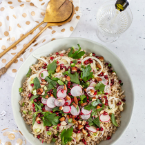 Pearl Barley, Pomegranate and Fennel Salad - Christmas Side Dish!