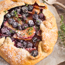 Plum, Blueberry and Thyme Galette