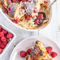 Raspberry and Ricotta Baked French Toast