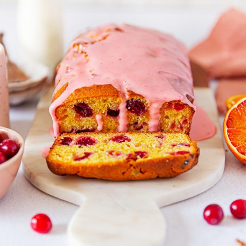 Cranberry Orange Cake with Cream Cheese Frosting - This Delicious House